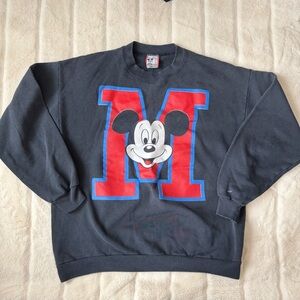 Vintage Disney Mickey Mouse Graphic Crewneck Sweatshirt Size XL